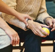 Person Holding a Stress Ball